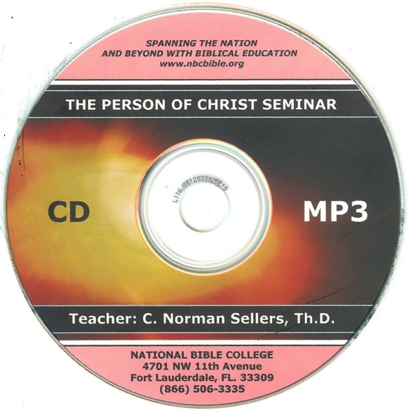 The Person of Christ Audio Seminar - CD-MP3